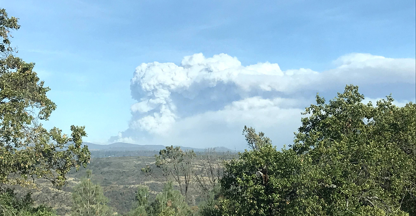 Smoke cloud taken by Eric Wertz, Sierra Pacific Industries Professional Forester